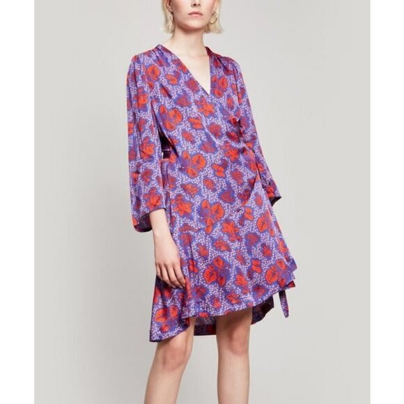 💕RODEBJER💕 Milia Wrap Dress ~ Deep Sea Blue Small S - Picture 5 of 13